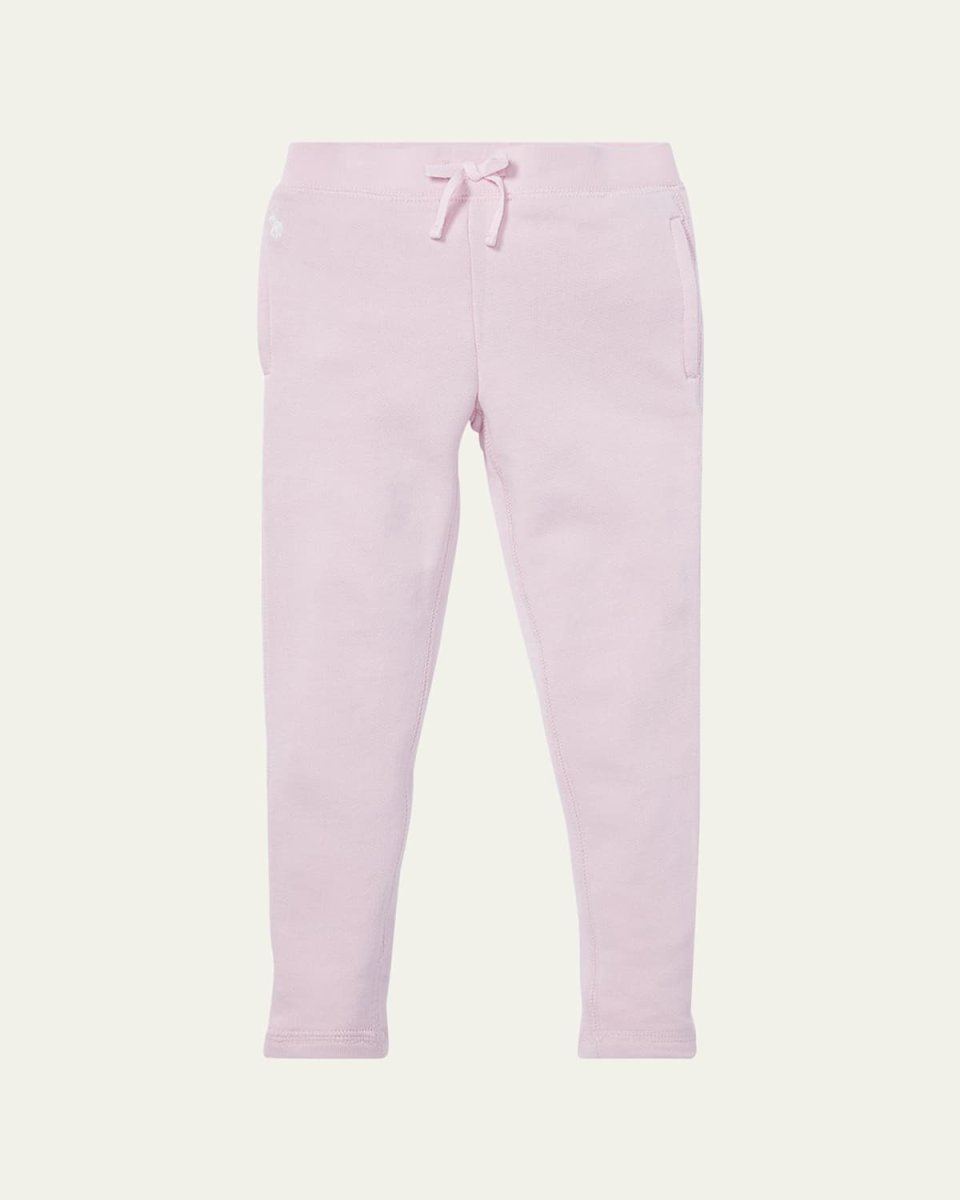 Girl's Drapey Terry-Fleece Lounge Pants, Size 2-6X